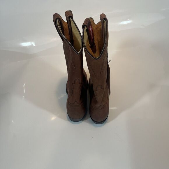 Dan Post Marlboro Boots Size 10 D Brown Leather Western P2552 Vintage main image 8